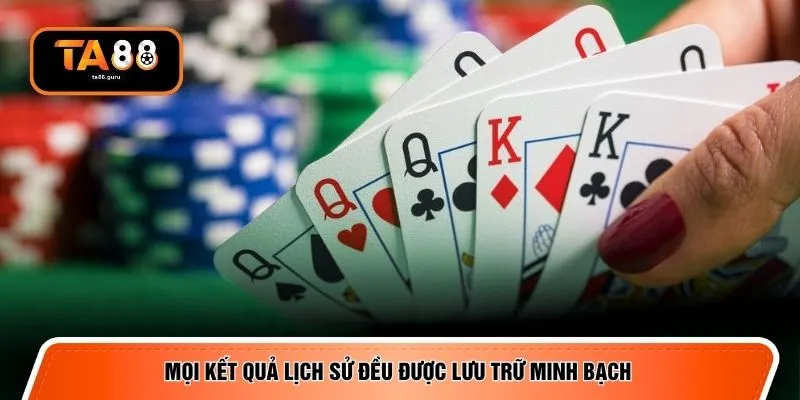 Mọi kết quả lịch sử đều được lưu trữ minh bạch