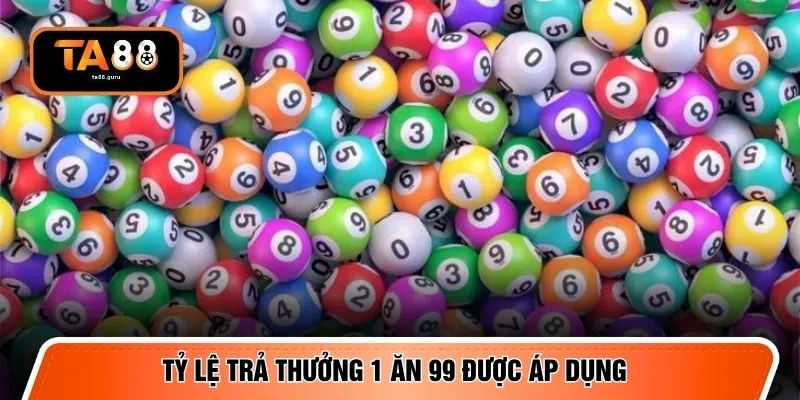 Tỷ lệ trả thưởng 1 ăn 99 được áp dụng 